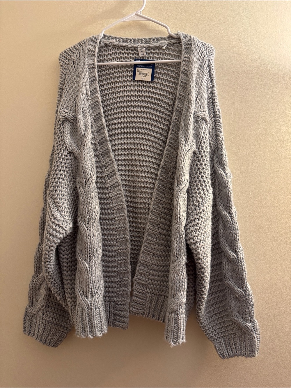 ARIZONA JEAN CO. Grey Cable Knit Cardigan